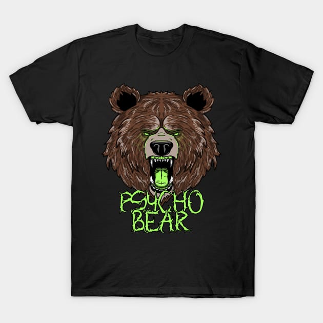 PSYCHO BEAR T-Shirt by WOAT